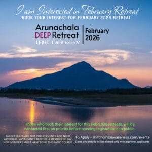 ARUNACHALA RETREAT ~ February 2026 (BOOK YOUR INTEREST)
