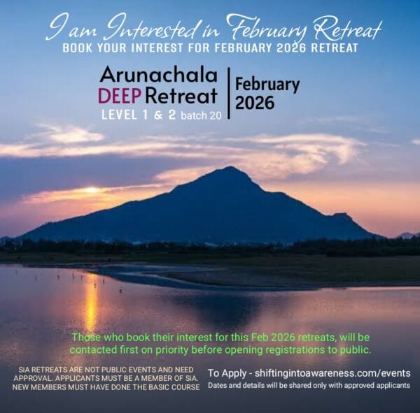 ARUNACHALA RETREAT ~ February 2026 (BOOK YOUR INTEREST)