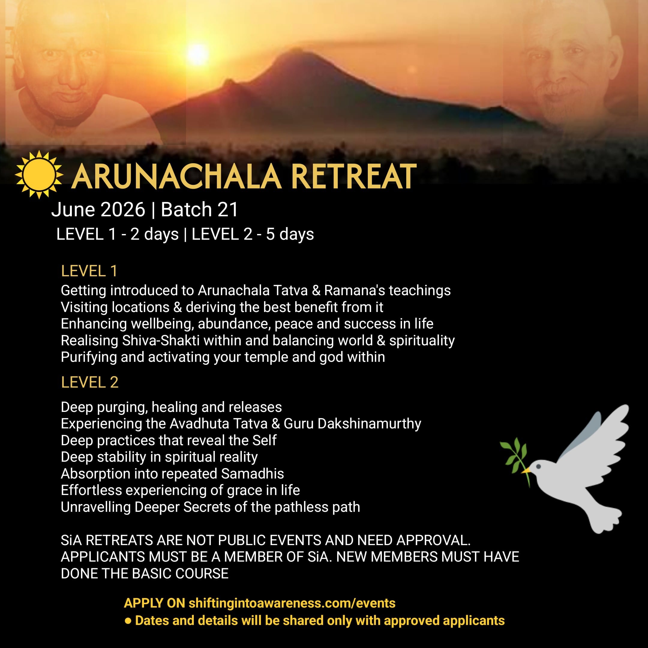 ARUNACHALA DEEP RETREAT ~ June 2026 (Batch 21)