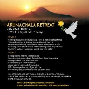 ARUNACHALA DEEP RETREAT ~ July 2026 (Batch 21)